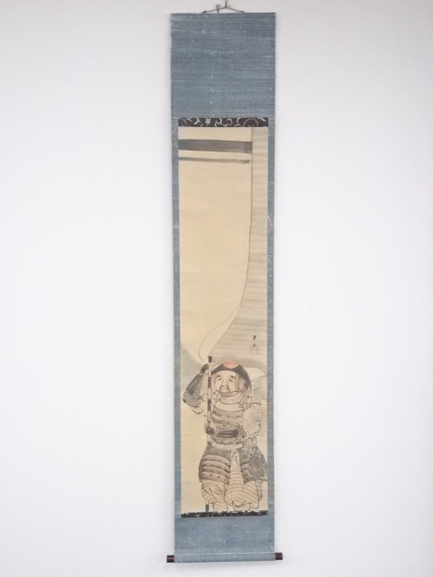 JAPANESE HANGING SCROLL / HAND PAINTED / SAMURAI